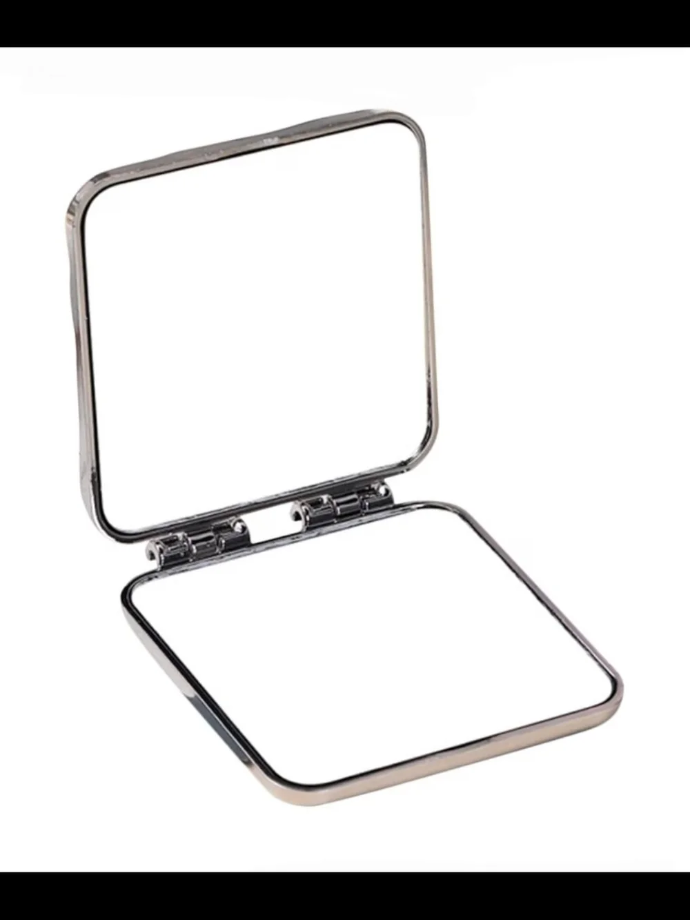 Electroplated Foldable Compact Mirror in Silver BNIB